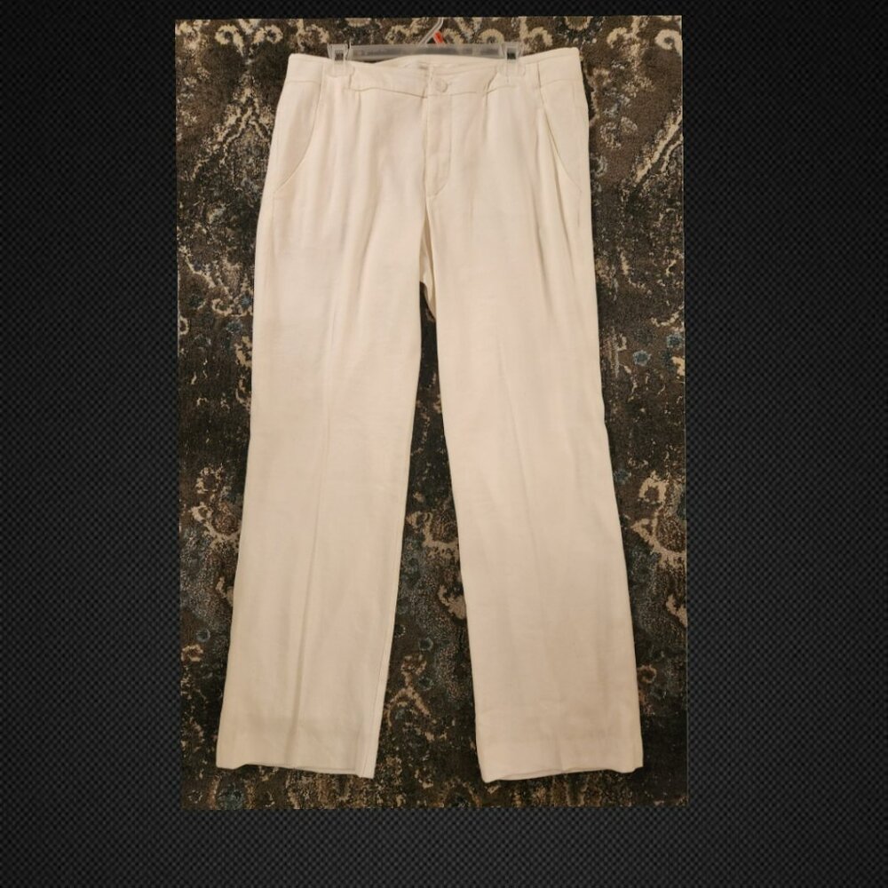Cabi Everly Cream LINEN Blend Pants - Style # 813R - Size 12 - Picture 2 of 11